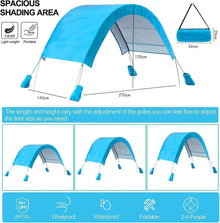 Strandzelt 270cm Blau UPF 50+ UV-Schutz 2-4 Personen