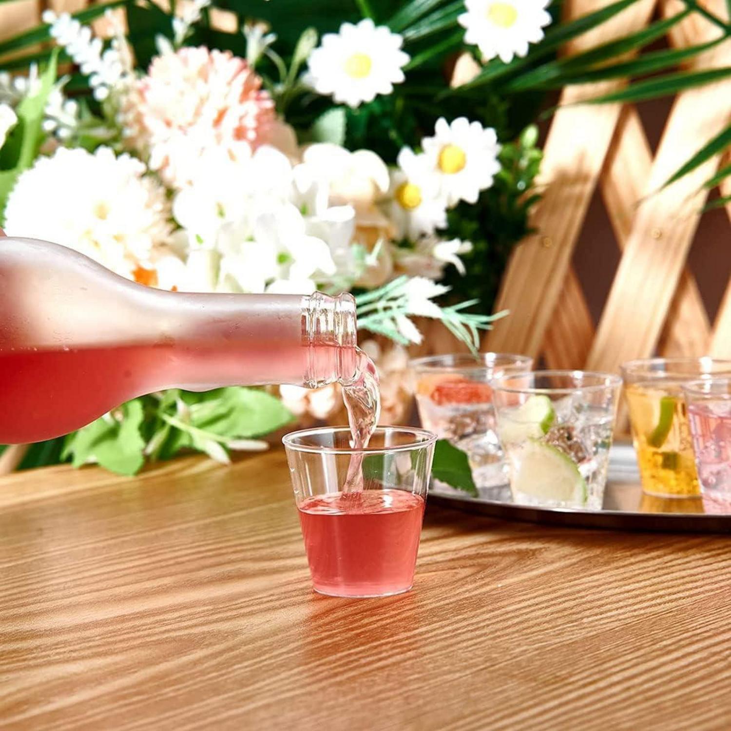 Schnapsgläser Plastik 30ml 150 Stück Transparent Partybecher Shotgläser