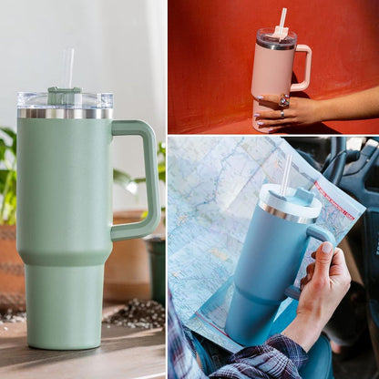6Pcs Stanley Adventure Tumbler Compatible Clear Straws with Cleaning