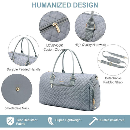 LOVEVOOK Damen Reisetasche Weekender Sporttasche mit