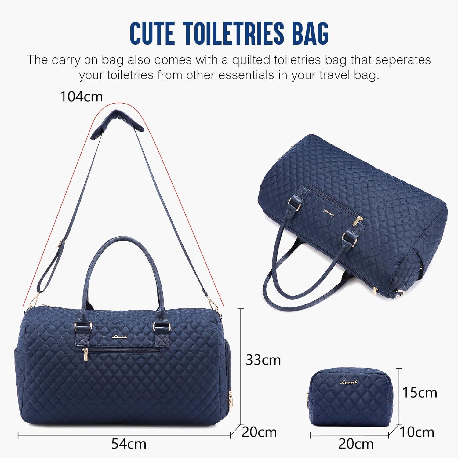 Sporttasche Damen Weekender Reisetasche Nassfach Marineblau