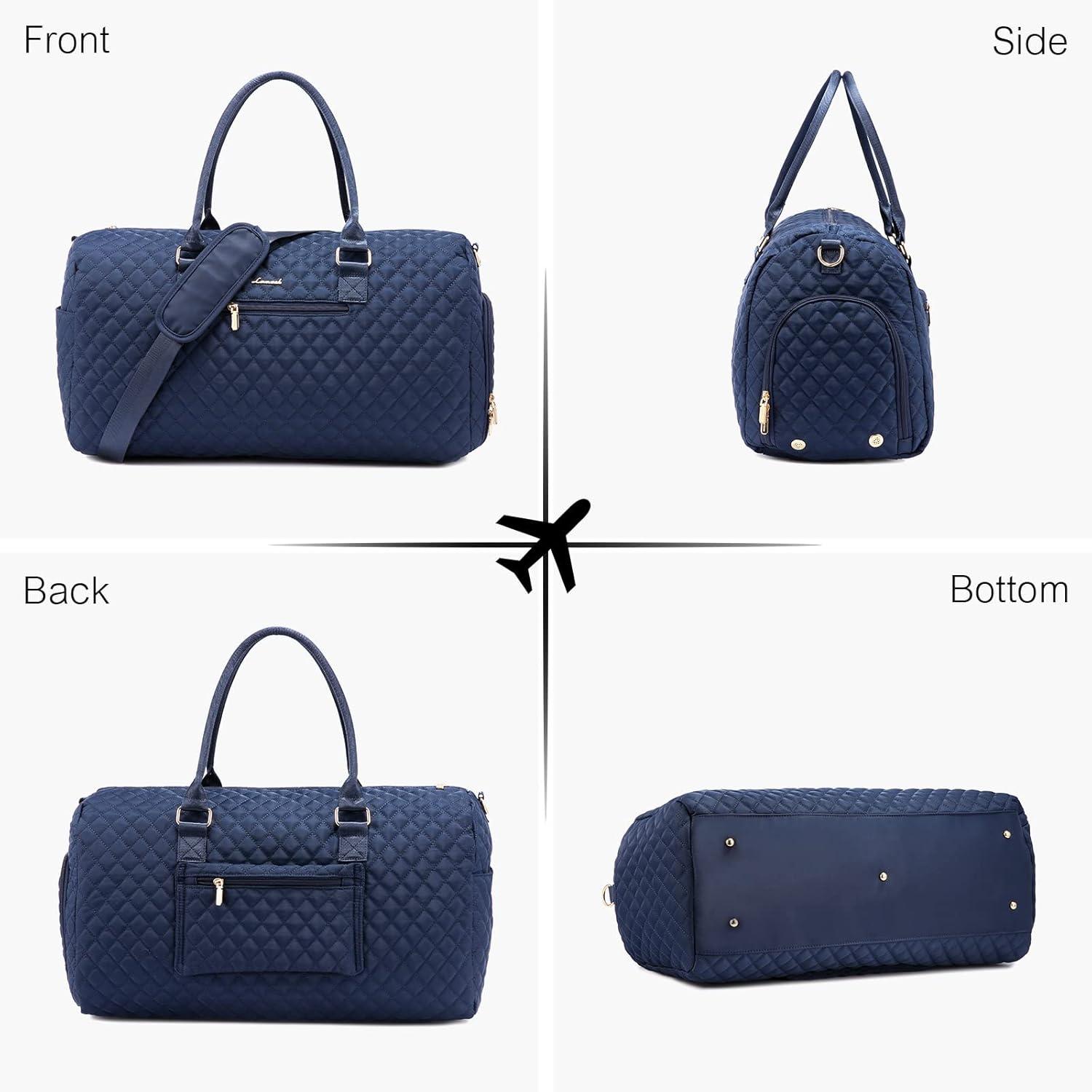 LOVEVOOK Damen Sporttasche Reisetasche Weekender Marineblau
