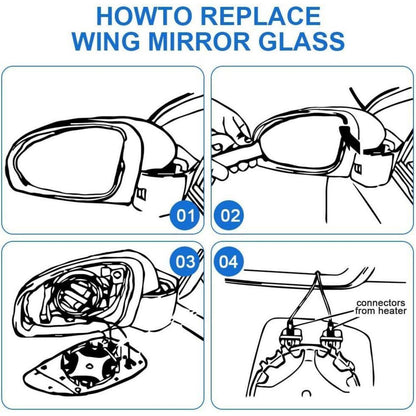 URAQT Spiegelglas Golf 7 Rechts Beheizbar OEM:V-W 5G0857522