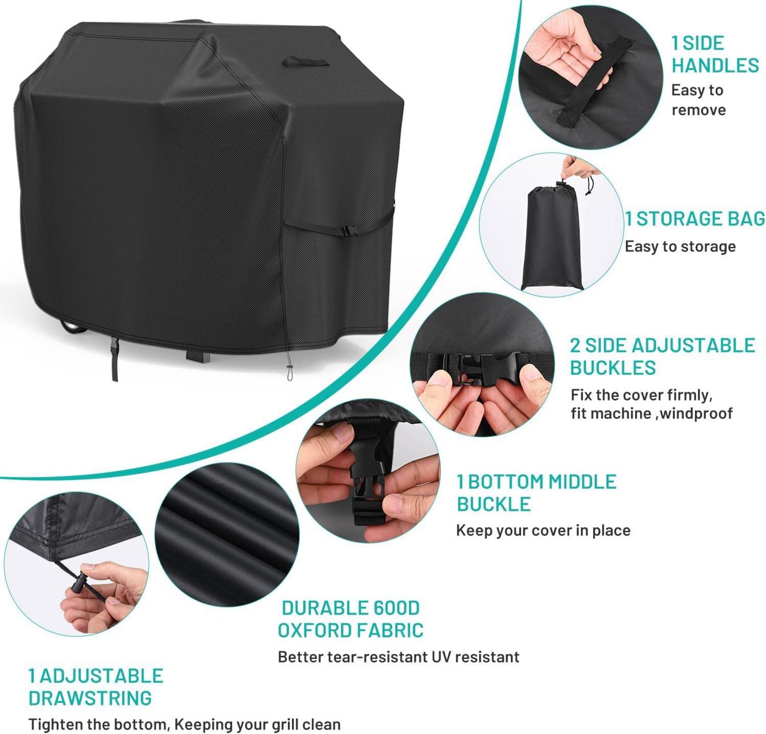 Grill Abdeckung 147x61x122cm wasserdicht, winddicht, reißfest 600D BBQ Cover