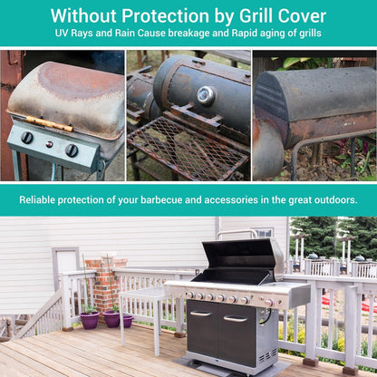 BroSYDA Grill Abdeckung 147x61x122cm Wasserdicht Winddicht UV-Beständig Reißfest