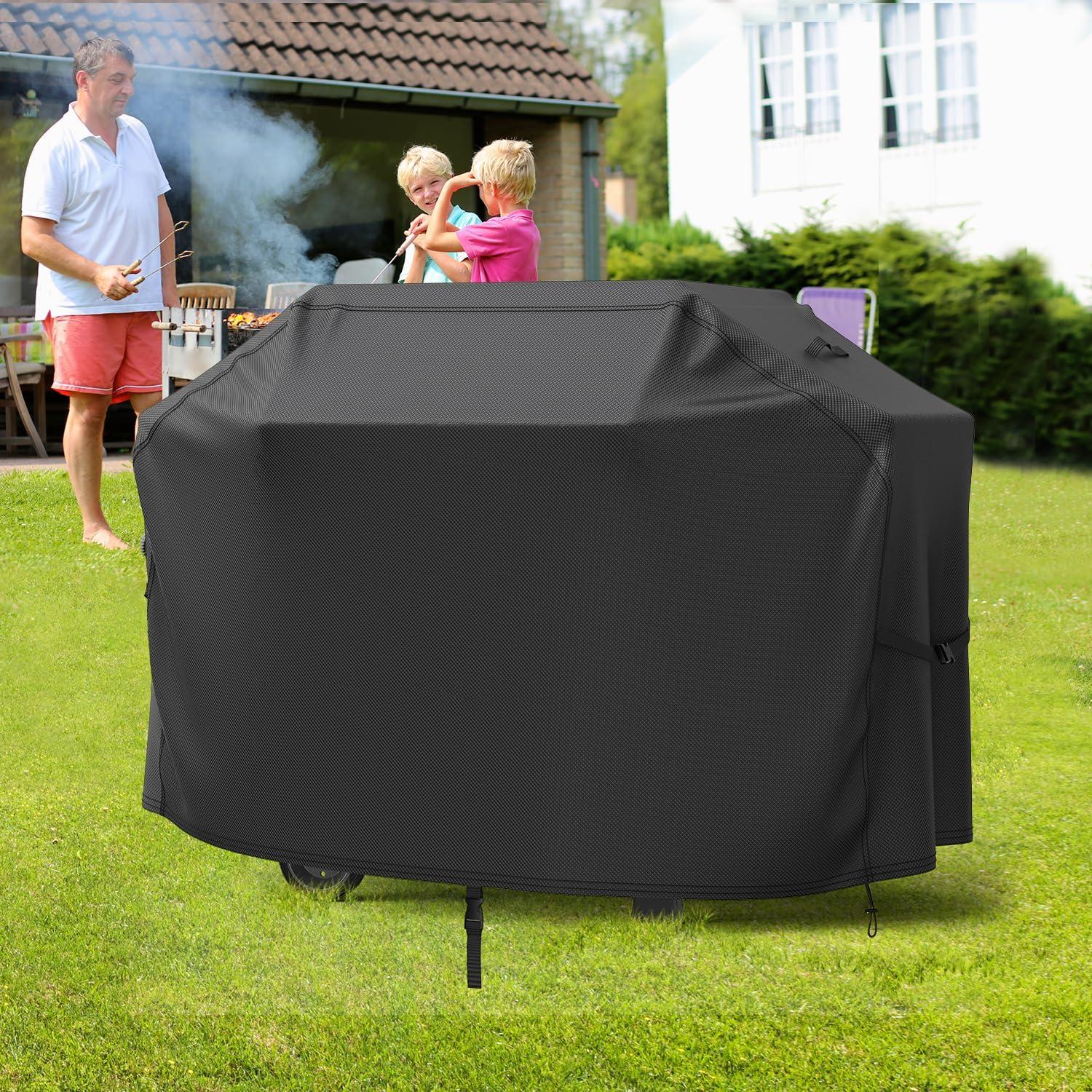 BroSYDA Grill Abdeckung 147x61x122cm Wasserdicht Winddicht UV-Beständig Reißfest