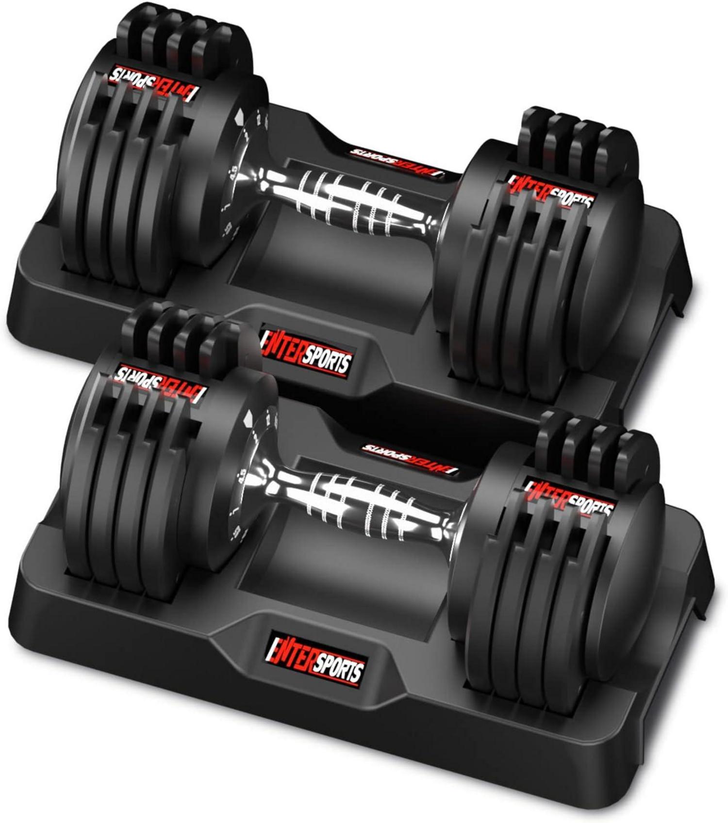 Verstellbare Hanteln 12kg/18kg Pair rutschfester Griff 5