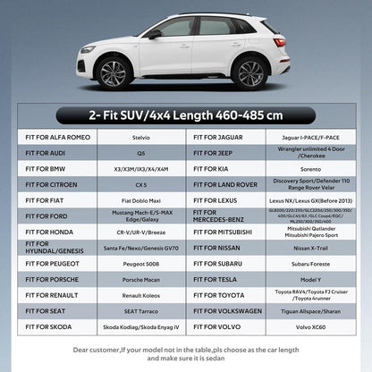 Autoabdeckung GUNHYI SUV 460-485cm wasserdicht atmungsaktiv Vollgarage Schutz Winter