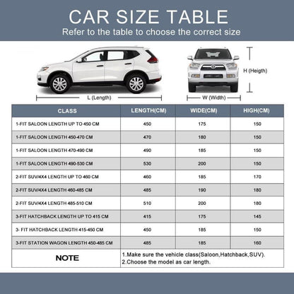Autoabdeckung Vollgarage SUV 460-485cm Wasserdicht Atmungsaktiv