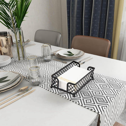 Serviettenhalter Liegend Korb Metall Schwarz klein Bistro Bar Gastro