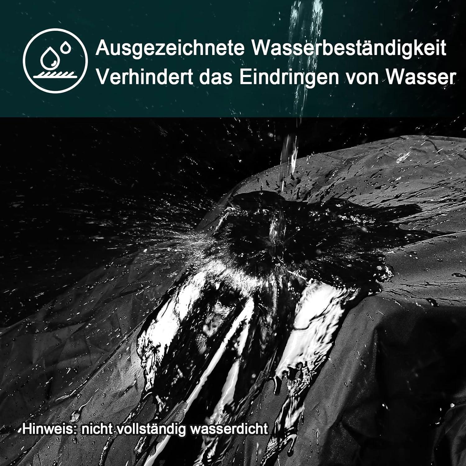 Motorrad Abdeckplane Wasserdicht Winterfest 190T 245x105x125cm