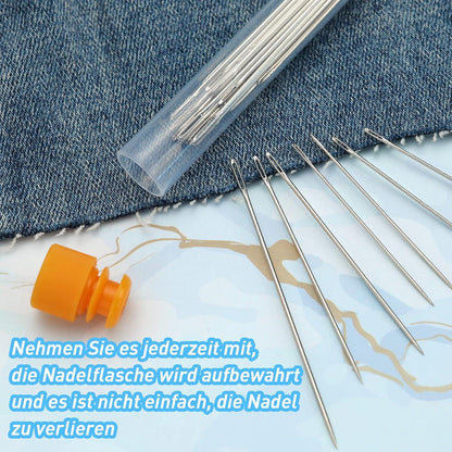 Nähnadeln Set 36-teilig großem Öhr Stickgarnnadeln 3 Größen