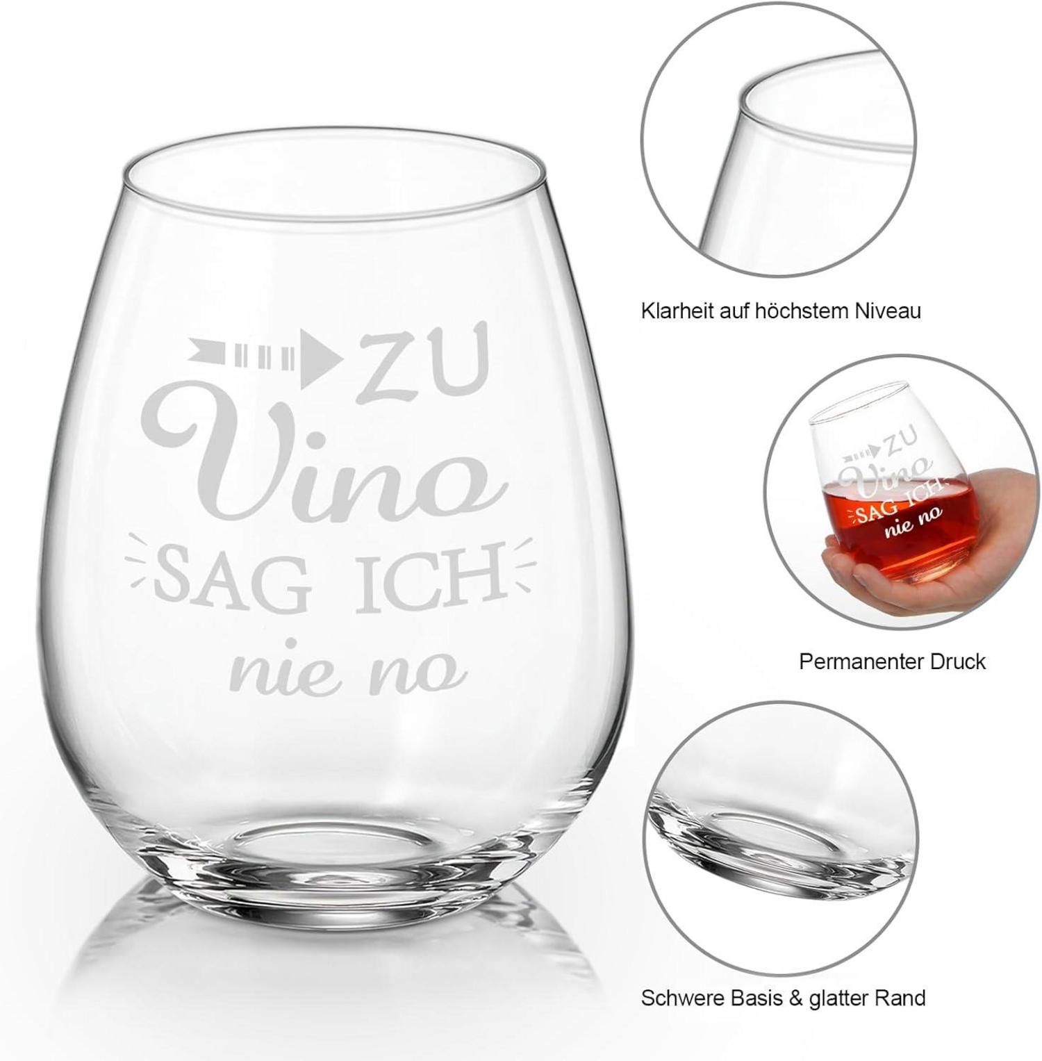 Weinglas mit Gravur - Lustiges Personalisiertes Geschenk für