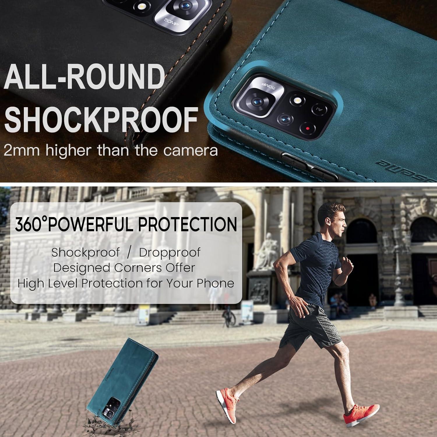 Handyhülle Xiaomi Redmi Note 12 4G Leder Case Blaugrün