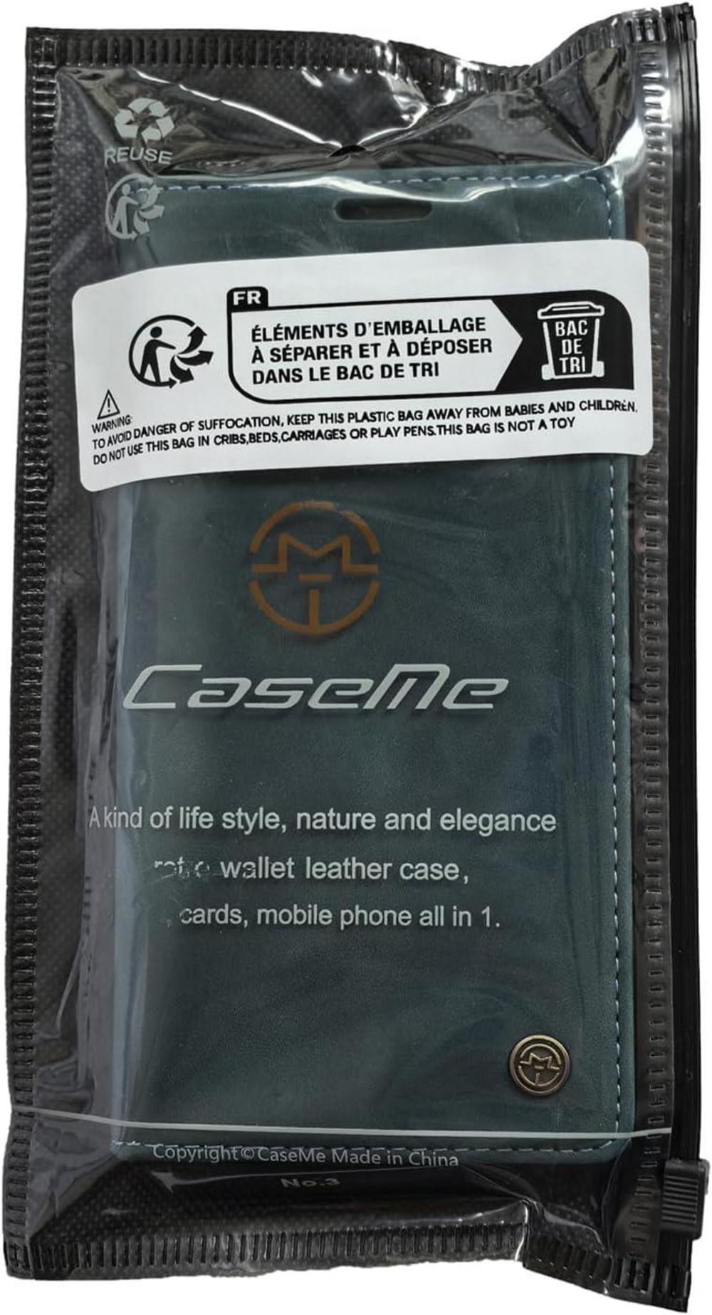 Handyhülle Xiaomi Redmi Note 12 4G Premium Leder Klapphülle Magnet Stand Blaugrün