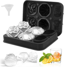 Eisformen Silikon Eiswürfelform Groß Rose Whisky Cocktail Saft