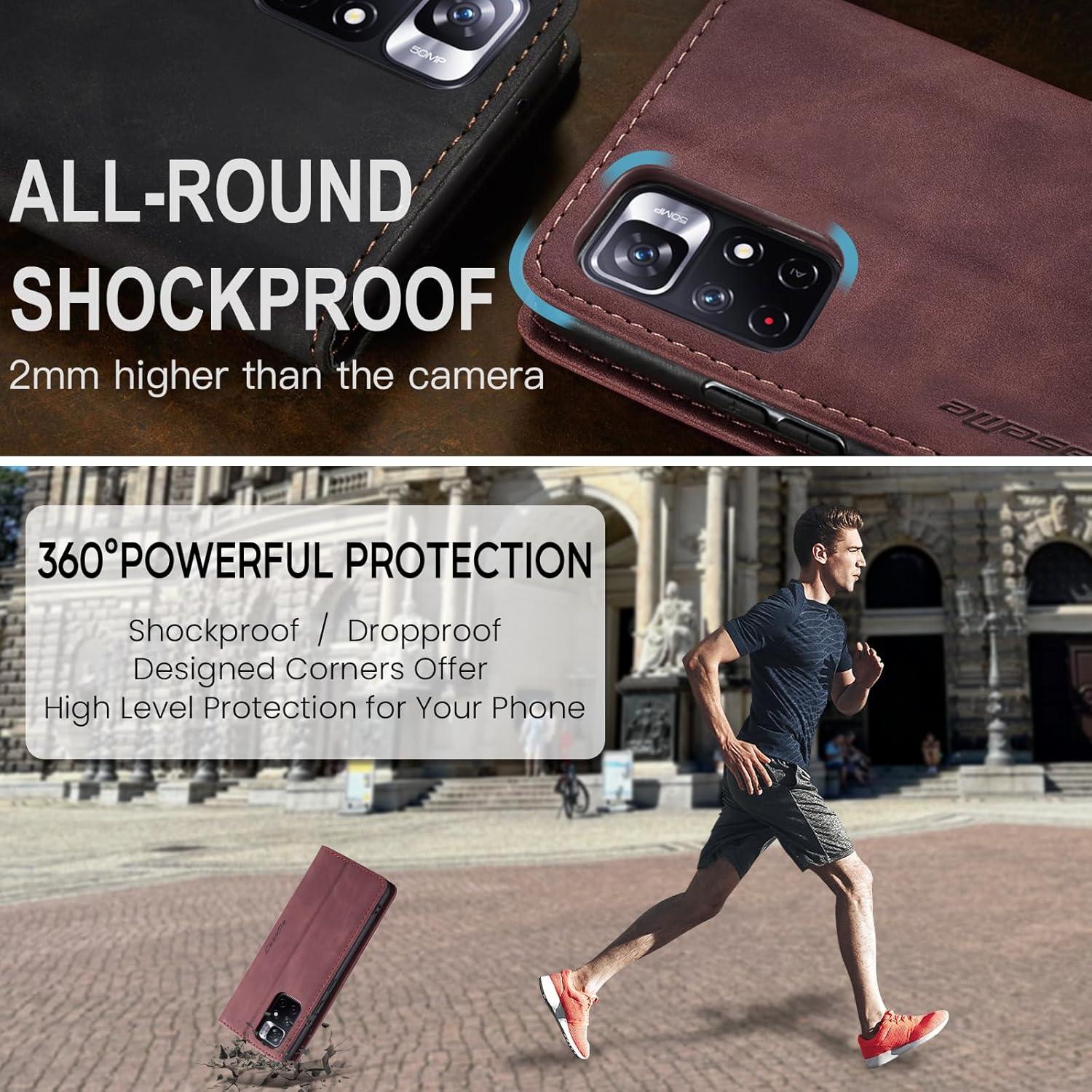 Handyhülle für Xiaomi Redmi Note 12 4G Premium Leder Klapp Flip Case