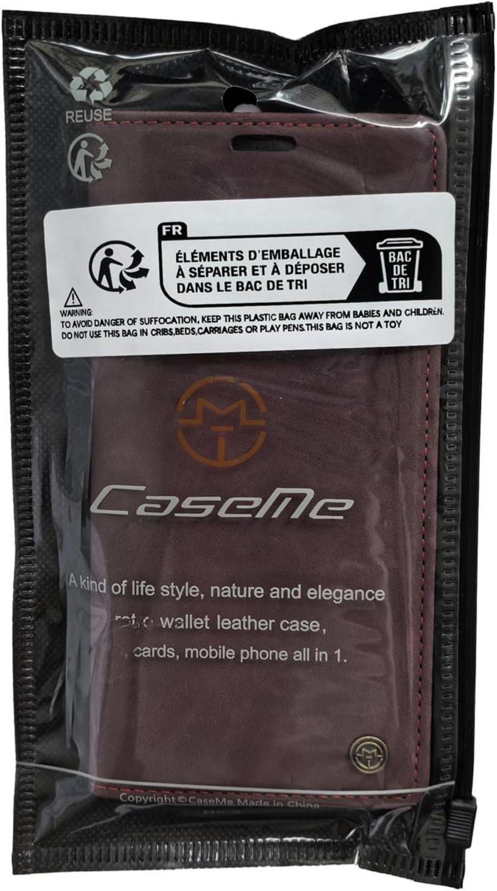 Xiaomi Redmi Note 12 4G Handyhülle Leder Flip Case Weinrot