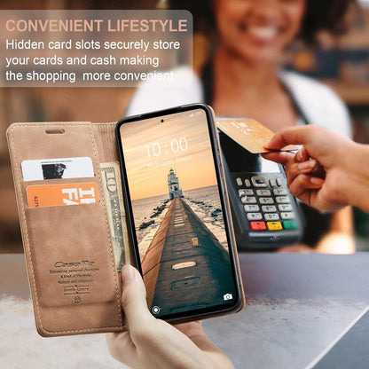 KZB Xiaomi Redmi Note 12 4G Lederhülle Klappbar Flip Case Braun
