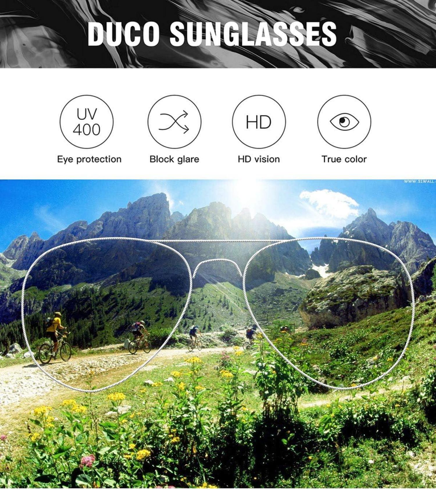 DUCO Polarisierte Vintage Sonnenbrille UV400-Schutz 3025S