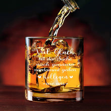 Abschiedsgeschenk Whiskeyglas für Kollegen 300ml Viel Glück
