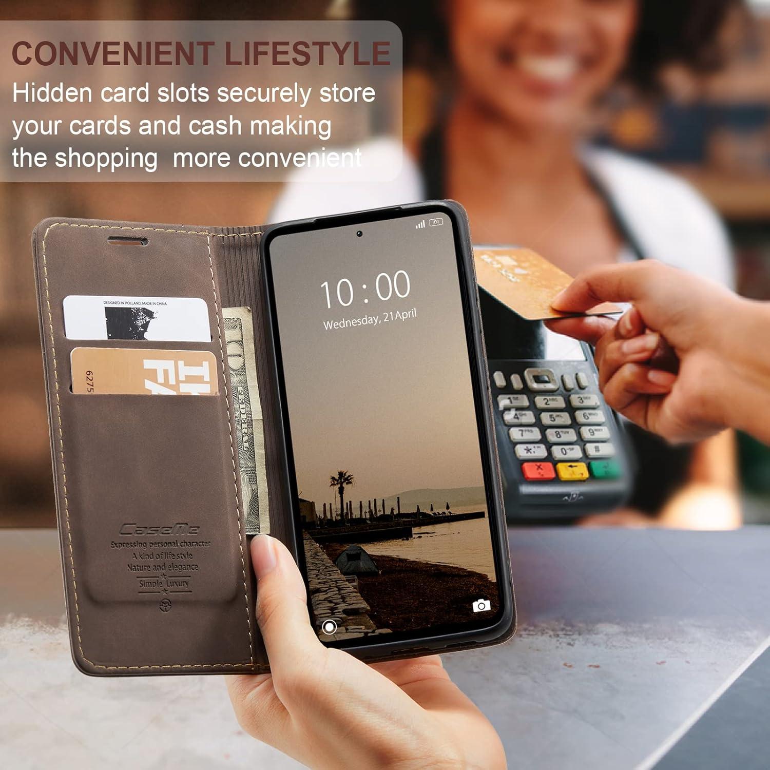 Handyhülle Xiaomi Redmi Note 12 4G Premium Lederhülle Kaffee