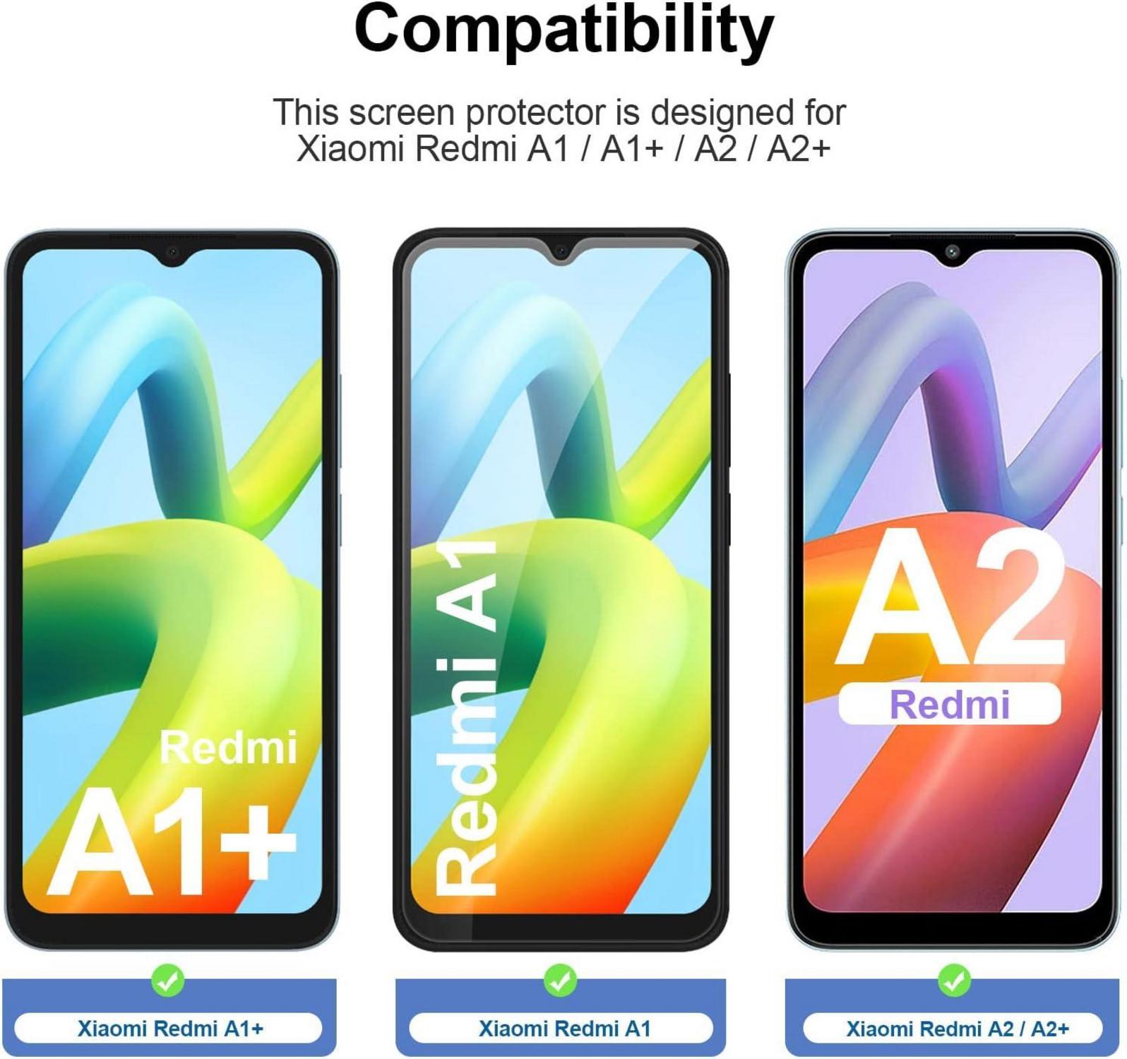 Panzer Schutz Glas Xiaomi Redmi A1 A2 3 Displayfolien Schutz 9H Härte