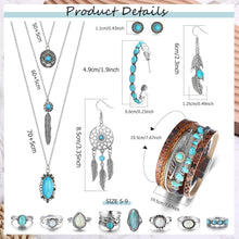 Boho Türkis Schmuck Set für Damen - Anhänger