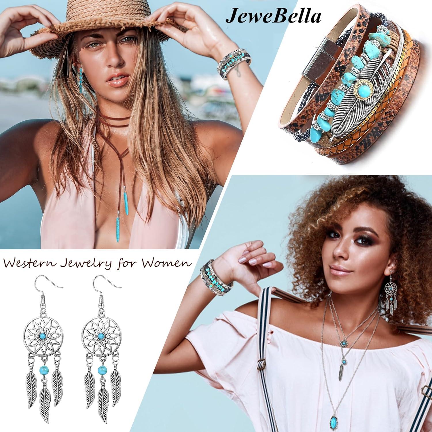 Bohemian Türkis Schmuck Set für Damen Westernstyle