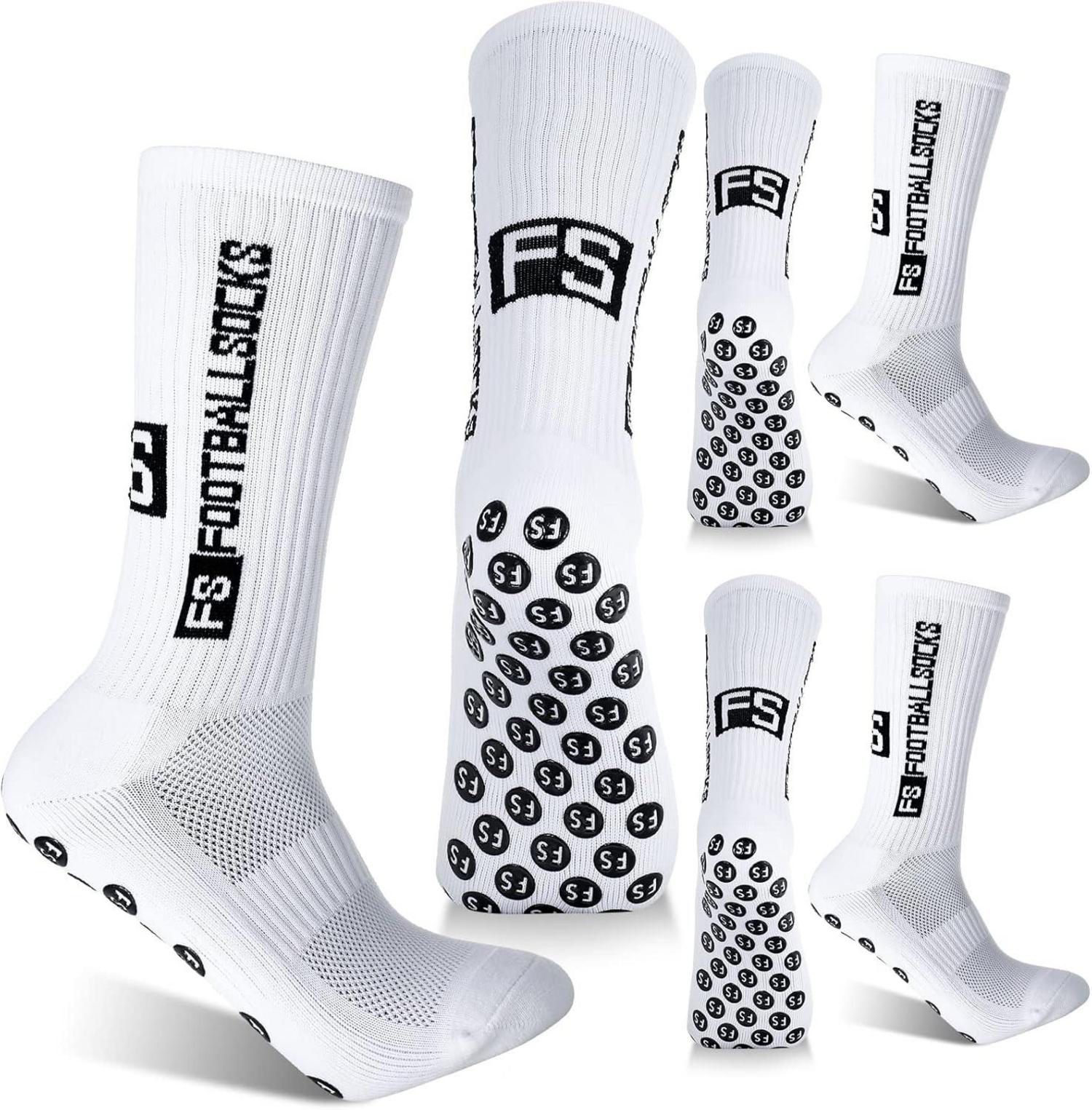 2er Pack Herren Fußballsocken Anti-Rutsch Sportsocken Laufen Basketball