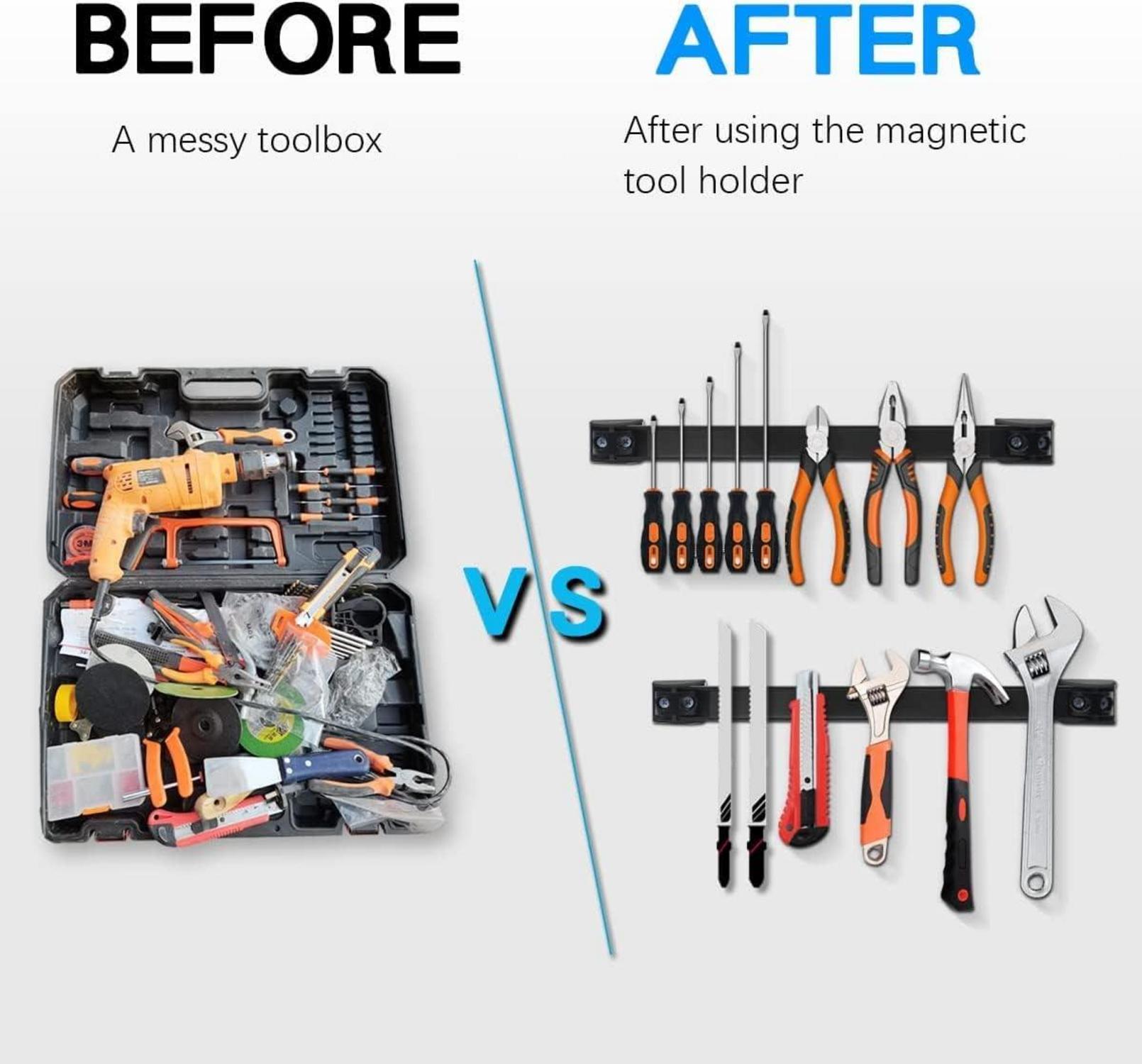 5er Set 30cm Magnetleisten Werkzeug Organizer Wandhalterung