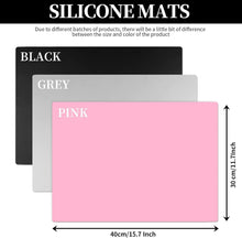 FANDAMEI Silikon Matte 30x40cm 3er Set Schwarz Hellgrau Pink