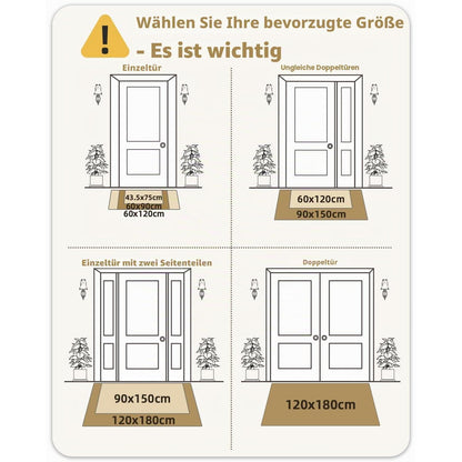 Fußmatte Grau 120x180 cm - Rutschfest & Schmutzfangend