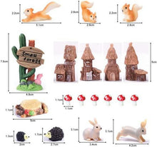 Miniatur Modellbaum Set 42 Stück Tier Figuren Waldtiere Deko