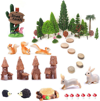 Modellbau Bäume Tier Figuren Waldtiere Miniatur Fee Garten
