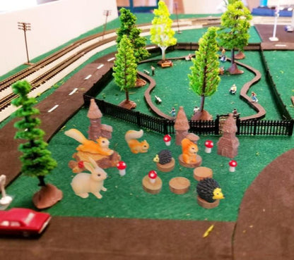 OrgMemory Modellbau Bäume Waldtiere Miniatur Fee Landschaft Deko 42