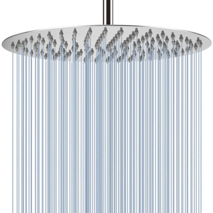 Runden Duschkopf Edelstahl 40,5cm Chrom – Komfortables Regenschauererlebnis