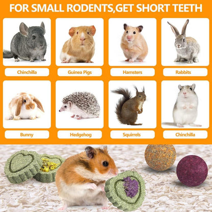 Nagetier Spielzeug 18tlg. natur Timothy-Heu Apfelholz Chinchilla Zahnpflege