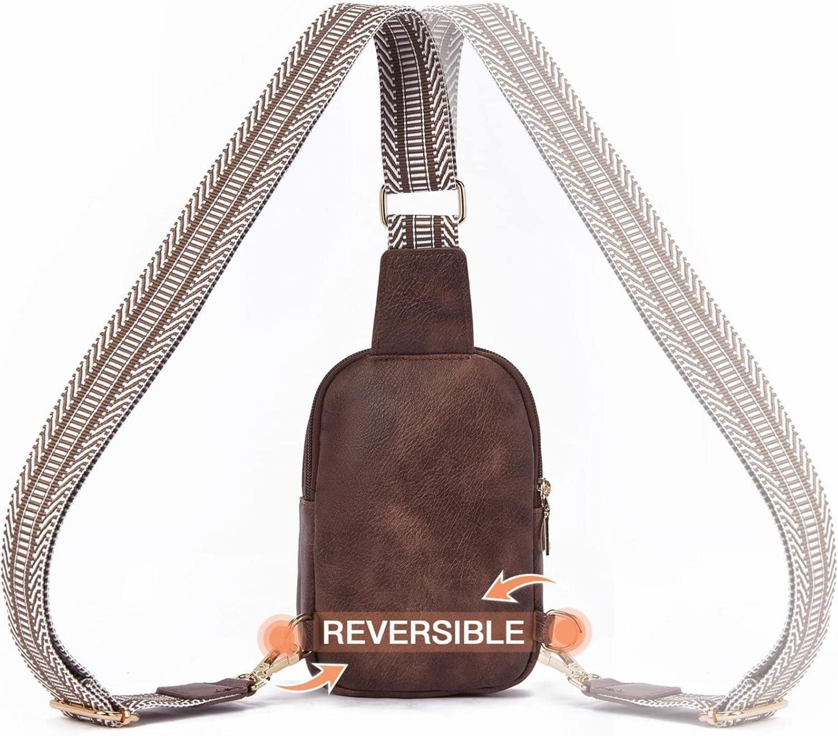 Damen Bauchtasche Crossbody Kunstleder Umhängetasche Schultertasche Klein