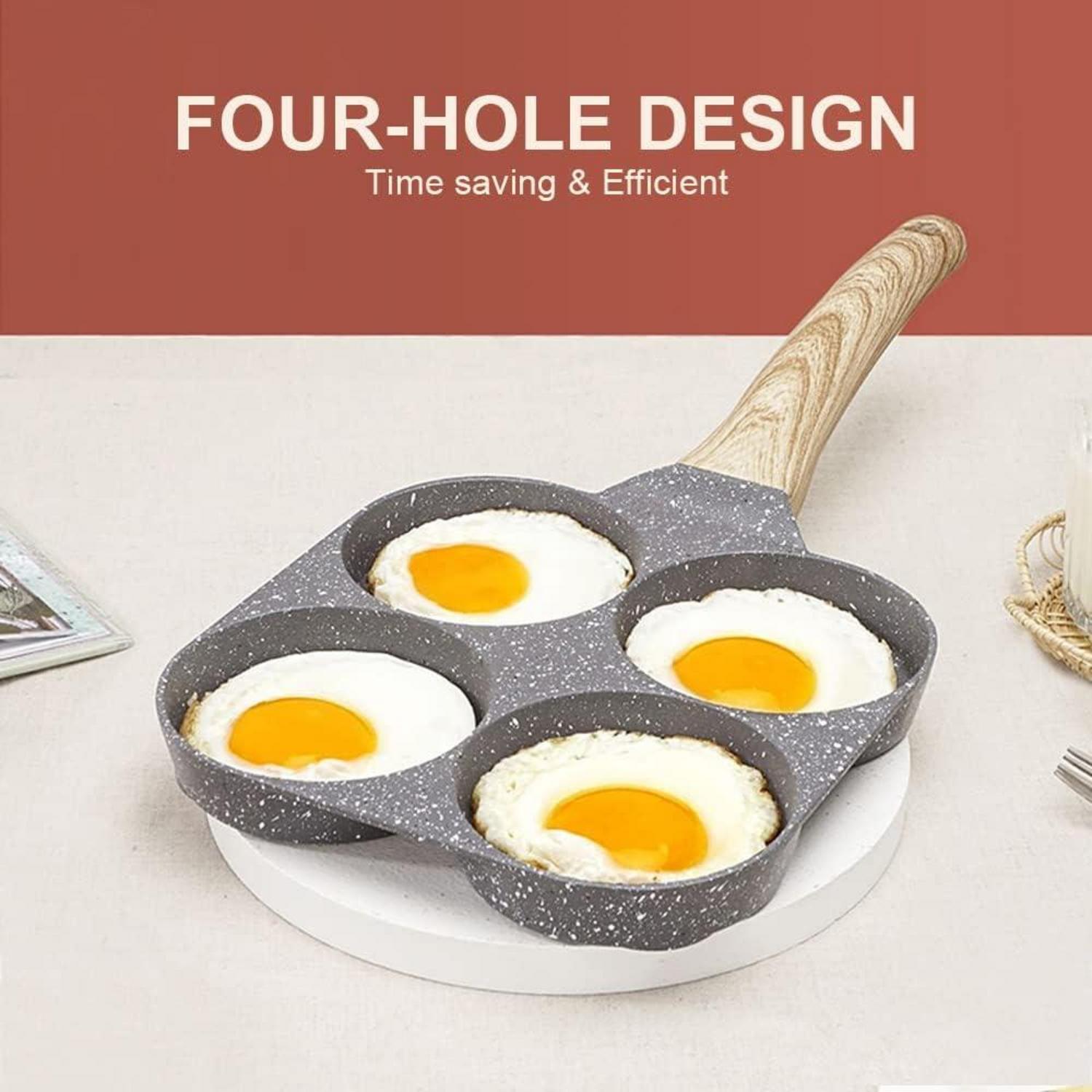 Bobikuke 4-Loch Pancake Pfanne Induktion Antihaft Aluminium