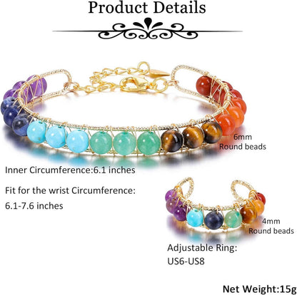 Chakra Armband Natürliche Edelstein Yoga Healing Reiki Energie