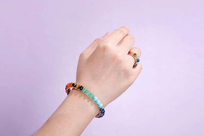 7 Chakra Armband Natürliche Edelstein Yoga Healing Reiki Energietherapie