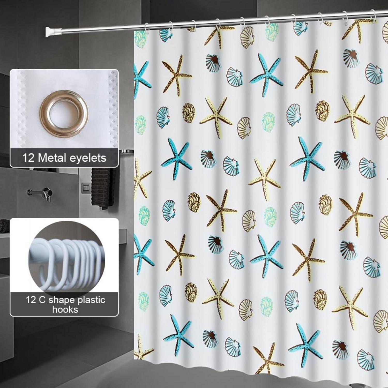 Duschvorhang Antischimmel PEVA Wasserdicht Blau 180x240 cm