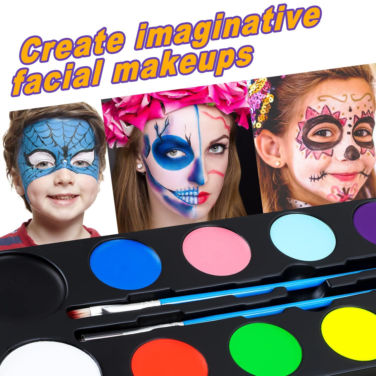 Bodypainting Farben Set Wasservermalbar Kinderschminke Fasching