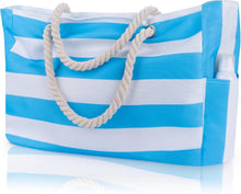 Strandtasche XXL wasserdicht mit Reißverschluss und Seitentaschen