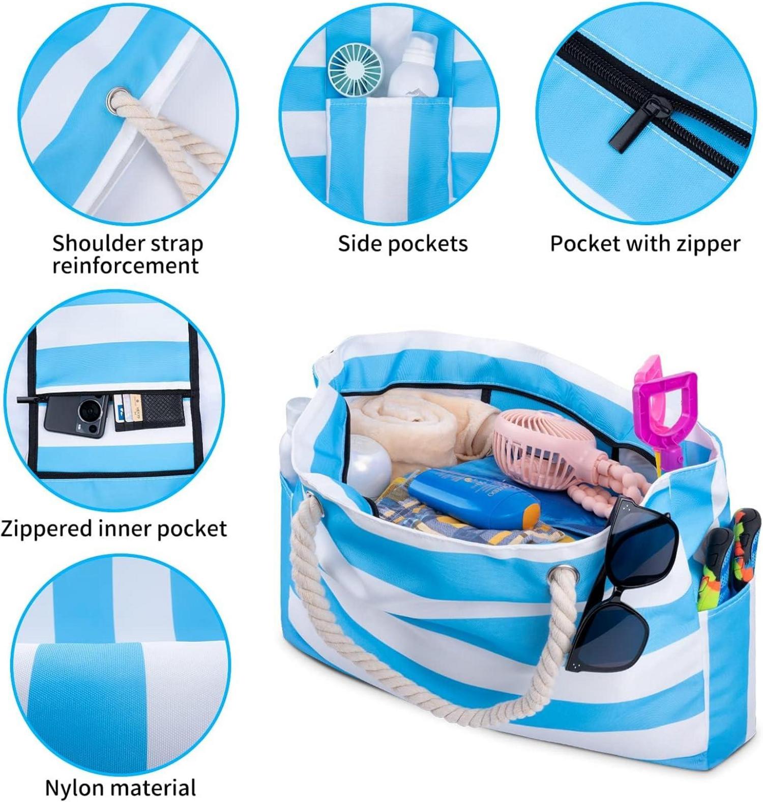 Strandtasche XXL Wasserdicht Damen Badetasche mit
