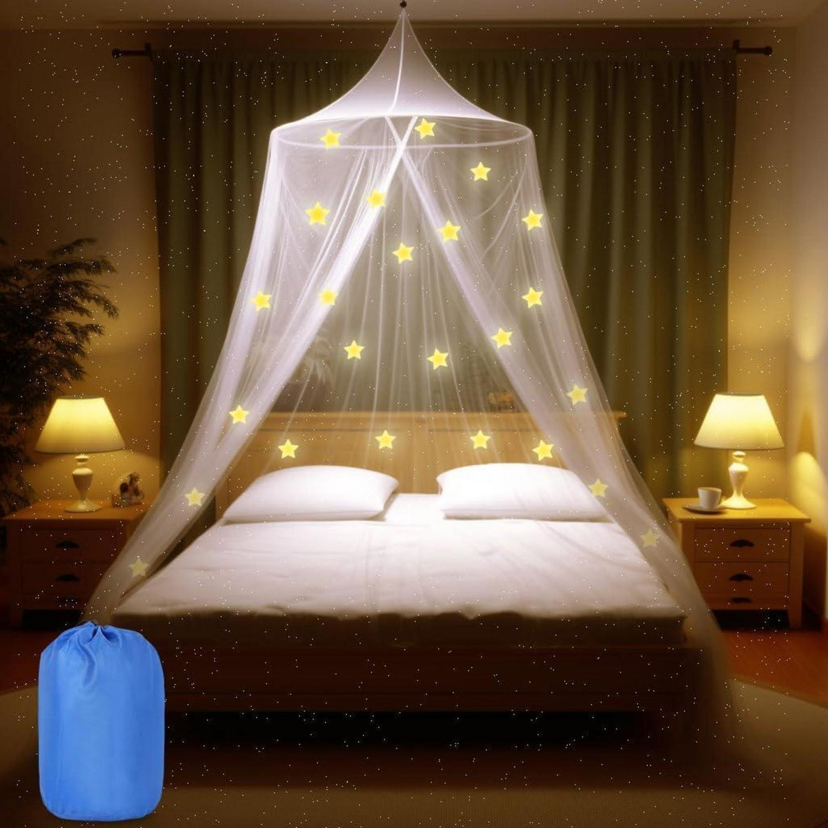 Moskitonetz Betthimmel Hängendes Bettnetz dekorativ für Bett