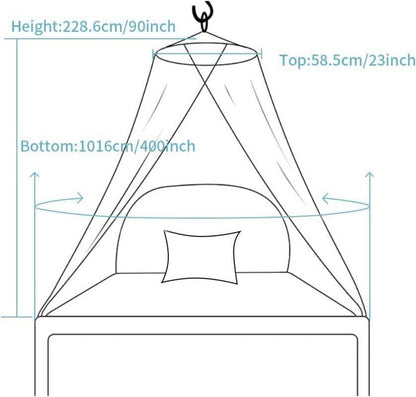 Sublaga Moskitonetz Betthimmel groß weiß Mädchen Bett