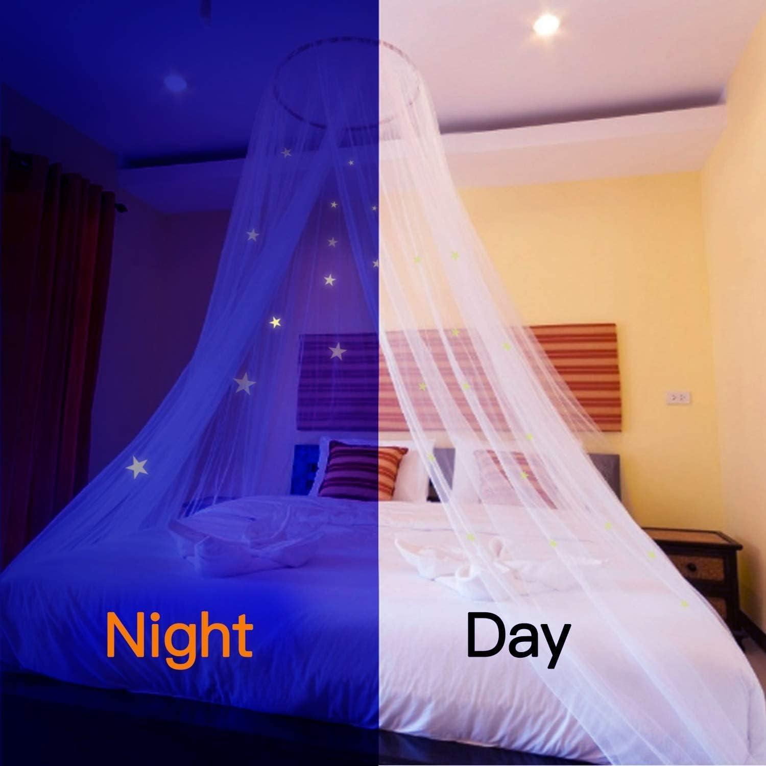 Sublaga Moskitonetz für Bett, großes weißes Betthimmel für Mädchen, Hängendes Bettnetz, einfache Installation & Aufbewahrungstasche