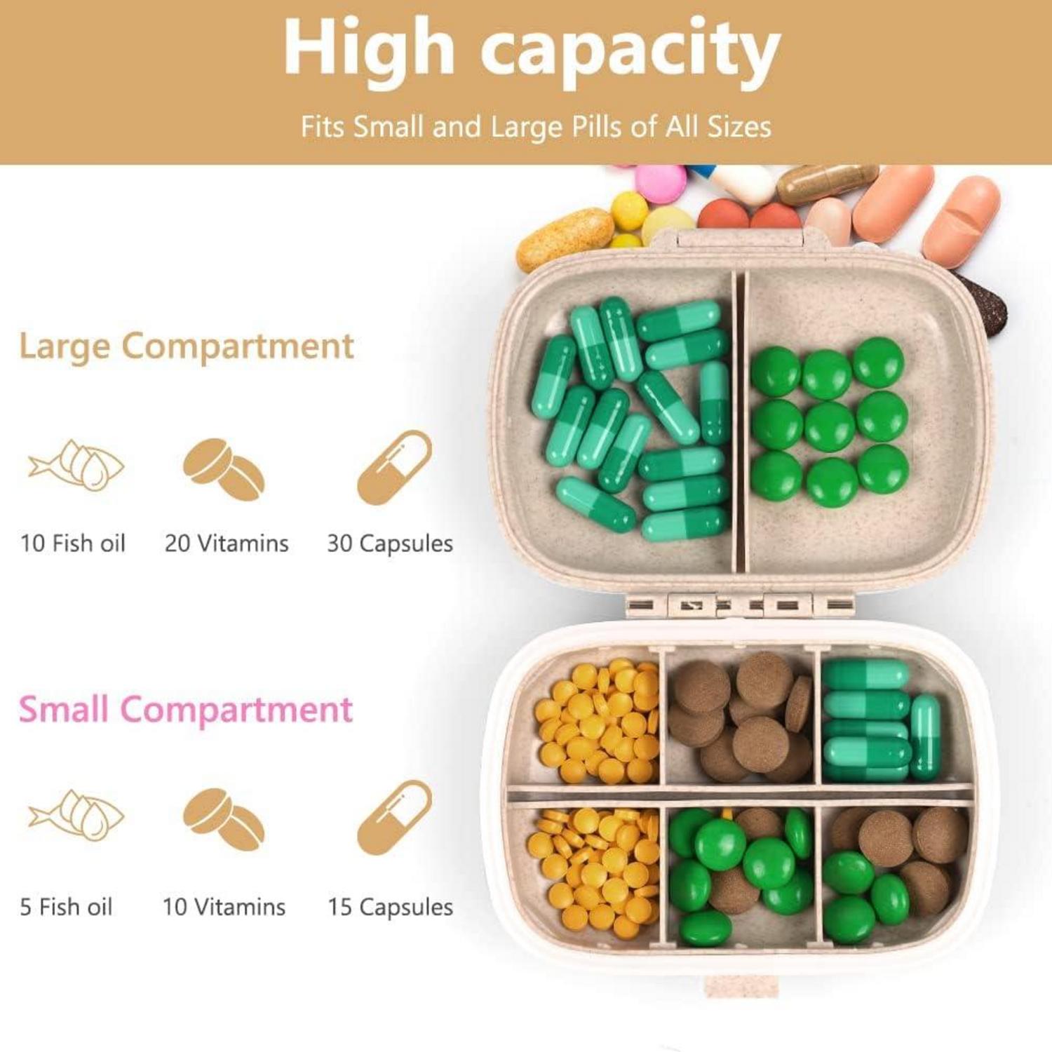 Tablettenbox 7 Tage Pillendose Fächer Medikamentenbox BPA Frei